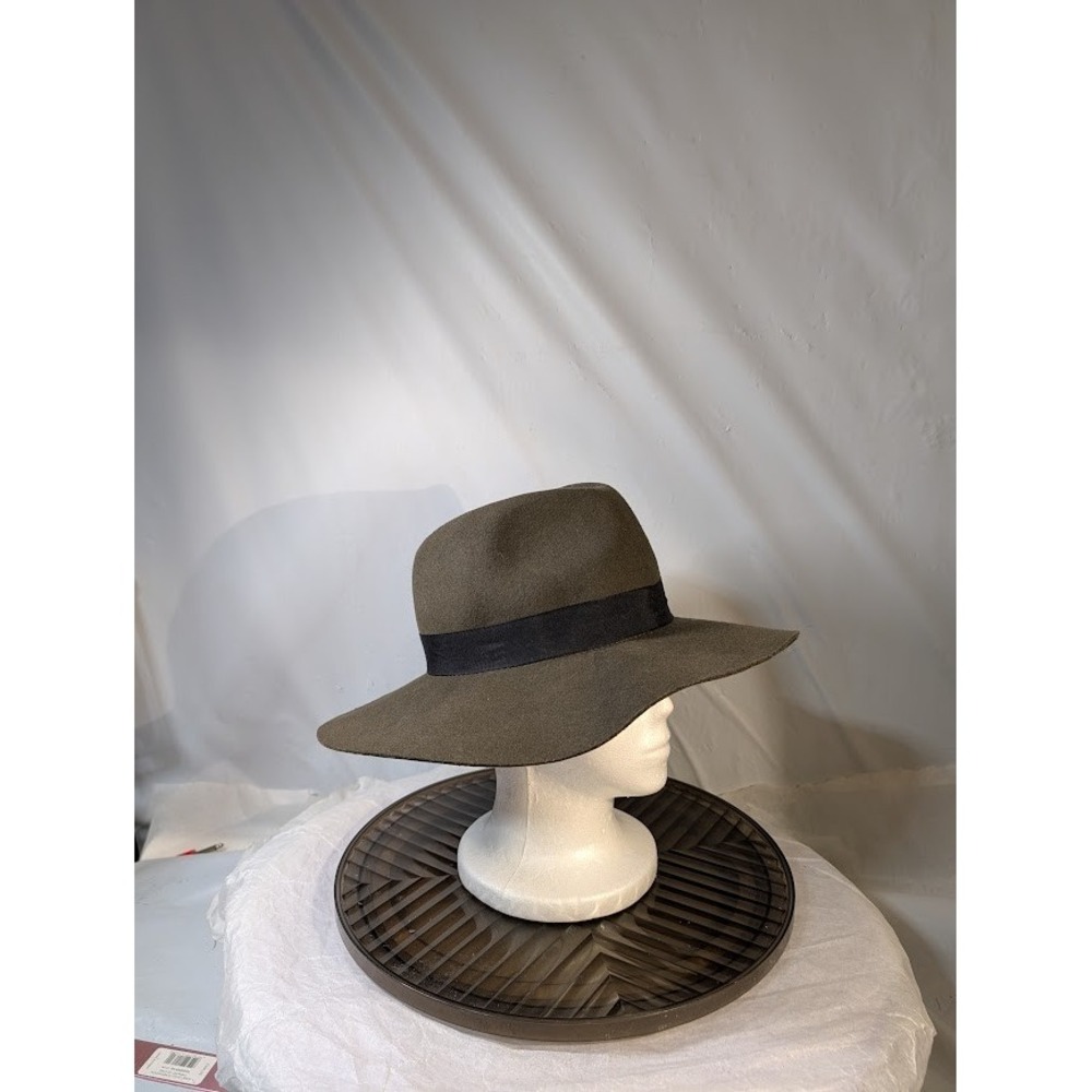 The Original Moussy Hats Olive Green Wide Brim Fedora Style Hat - Picture 7 of 8
